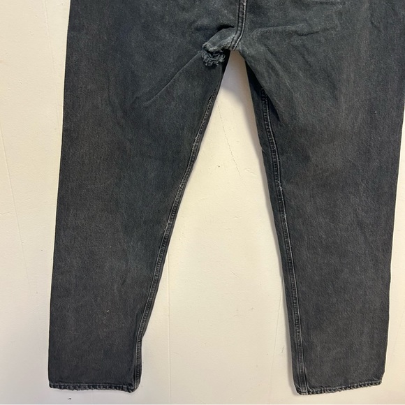 AGOLDE 90s Pinch High Waist Straight Leg Organic Cotton Jeans in Black Tea Sz 26 - Picture 10 of 13